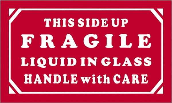 Tape Logic - 5" Long, Red/White Paper Shipping Label - For Multi-Use - Eagle Tool & Supply