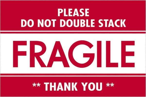 Tape Logic - 3" Long, Red/White Paper Shipping Label - For Multi-Use - Eagle Tool & Supply