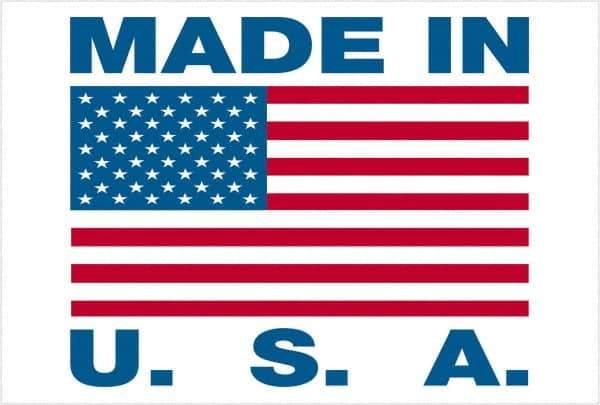 Tape Logic - 3" Long, White, Blue, & Red Paper Shipping Label - For Multi-Use - Eagle Tool & Supply