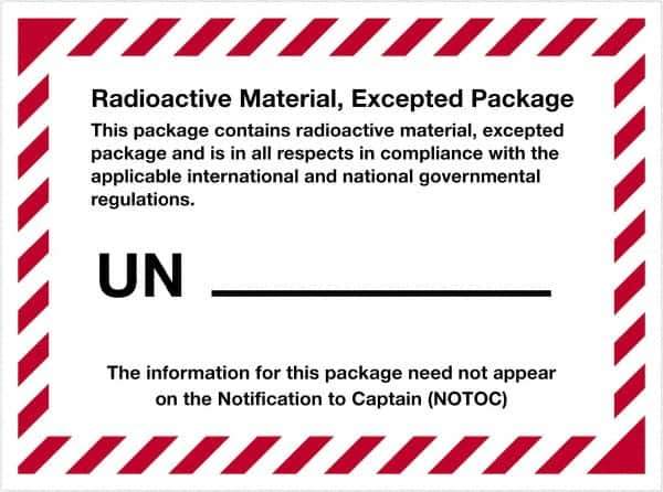 Tape Logic - 4-3/8" Long, Blue/White Paper D.O.T. Labels - For Multi-Use - Eagle Tool & Supply