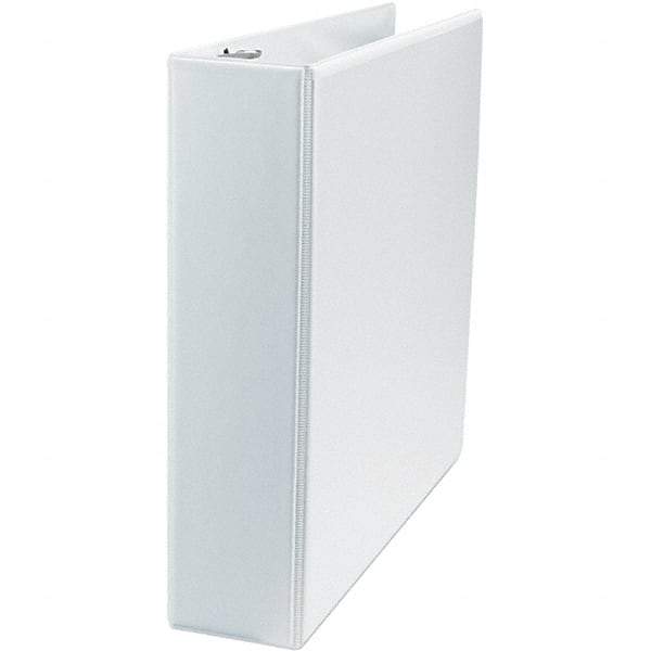 Universal One - 500 Sheet Capacity, 8-1/2 x 11", View Ring Binder - Polypropylene, White - Eagle Tool & Supply