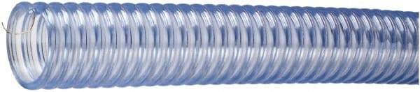 Kuriyama of America - 1-1/2" ID x 1.93" OD, 50 Max psi, 28 In. Hg, Dry Material Handling & Transfer Hose - PVC with Grounding Wire, -4 to 150°F, 3" Bend Radius, 50' Coil Length, Transparent - Eagle Tool & Supply