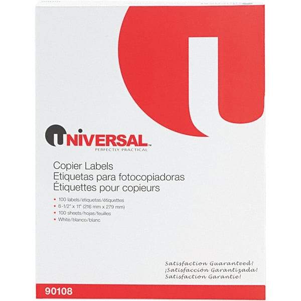 UNIVERSAL - 11" Long, White Paper Shipping Label - For Copiers - Eagle Tool & Supply