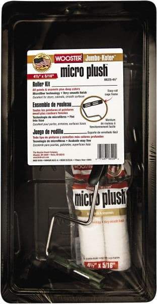 Wooster Brush - 12" Long, Mini Roller Kit - Steel Frame, Includes Paint Tray, Roller Cover & Frame - Eagle Tool & Supply