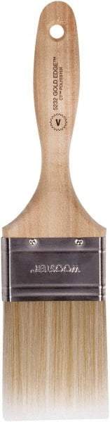 Wooster Brush - 2-1/2" Flat Polyester Varnish Brush - 2-15/16" Bristle Length, 5-1/4" Wood Beavertail Handle - Eagle Tool & Supply