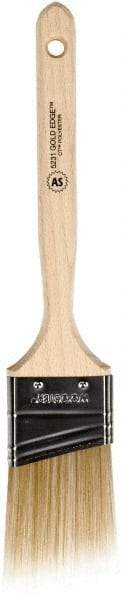 Wooster Brush - 2" Angled Polyester Angular Brush - 2-11/16" Bristle Length, 6-9/16" Wood Fluted Handle - Eagle Tool & Supply