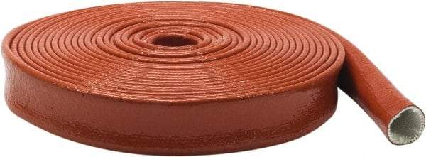 Atlantex - 1-1/4" ID Red/Orange Knit Firesleeve for Hoses - 50' Long, -65 to 500°F - Eagle Tool & Supply