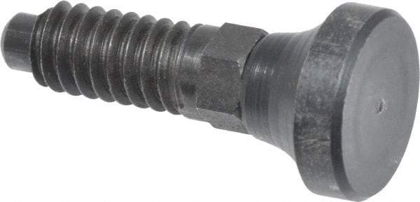 Gibraltar - 1/4-20, 1/2" Thread Length, 0.16" Max Plunger Diam, 0.12 Lb Init to 0.36 Lb Final End Force, Knob Handle Plunger - Delrin Knob, 0.63" Body Length, 1/2" Length Under Head/Shoulder, 0.13" Plunger Projection - Eagle Tool & Supply