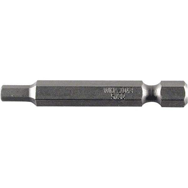 Wiha - 3/16" Power Bit - 1/4" Drive, 2" OAL - Eagle Tool & Supply
