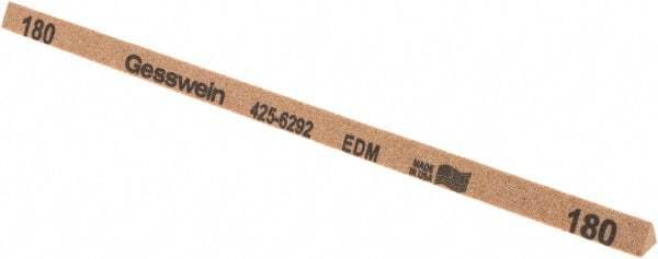 Value Collection - 180 Grit Aluminum Oxide Triangular Polishing Stone - Coarse Grade, 1/4" Wide x 6" Long x 1/4" Thick - Eagle Tool & Supply