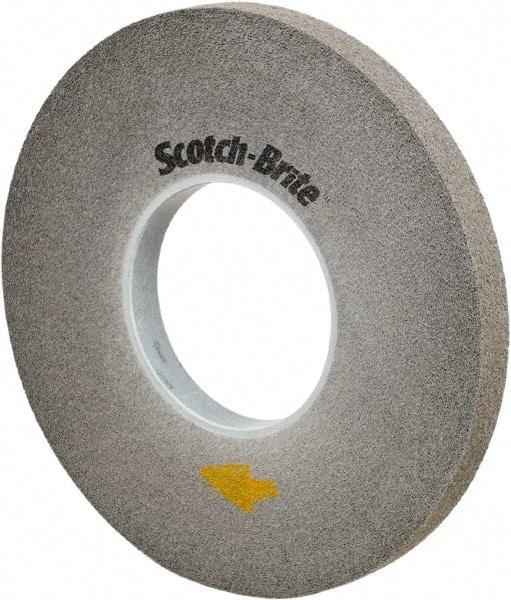 3M - 10" Diam, 1" Face Width, 5" Center Hole, Fine Grade, Silicon Carbide Deburring Wheel - Convolute, Soft Density 9 Grade, 3,600 RPM - Eagle Tool & Supply