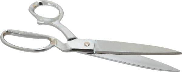 Heritage Cutlery - 4-3/4" LOC, 10" OAL Chrome Plated Standard Shears - Right Hand, Metal Bent Handle, For General Purpose Use - Eagle Tool & Supply