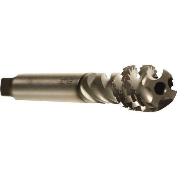 Emuge - M20x2.50 Metric 4 Flute 6H Modified Bottoming Spiral Flute Tap - Cobalt, GLT-1 Finish, 140mm OAL, Right Hand Flute, Right Hand Thread, Series Enorm - Eagle Tool & Supply