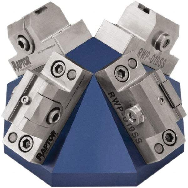 Raptor Workholding - 3/8" Jaw Width, 2.69" High Dovetail Vise - For Use with 4 & 5 Axis Workholding Systems - Eagle Tool & Supply