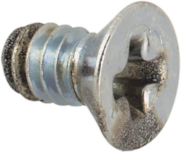 Value Collection - #3-48 UNC, 3/16" OAL Phillips Drive Machine Screw - Flat Head, Grade J82 Steel, Zinc-Plated Finish, Without Washer - Eagle Tool & Supply