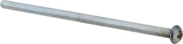 Value Collection - #10-32 UNF, 4-1/2" Length Under Head Phillips Drive Machine Screw - Round Head, Grade J82 Steel, Zinc-Plated Finish, Without Washer - Eagle Tool & Supply