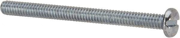 Value Collection - #5-40 UNC, 1-1/2" Length Under Head Slotted Drive Machine Screw - Pan Head, Grade J82 Steel, Zinc-Plated Finish, Without Washer - Eagle Tool & Supply