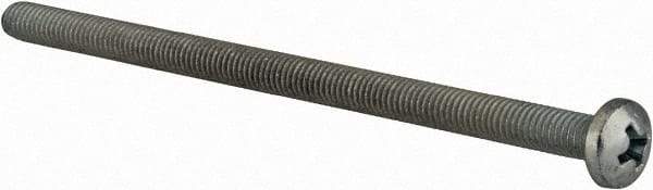 Value Collection - #10-32 UNF, 3-1/2" Length Under Head Phillips Drive Machine Screw - Pan Head, Grade J82 Steel, Zinc-Plated Finish, Without Washer - Eagle Tool & Supply