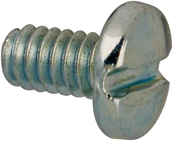 Value Collection - #3-48 UNC, 3/16" Length Under Head Slotted Drive Machine Screw - Binding Head, Grade J82 Steel, Zinc-Plated Finish, Without Washer - Eagle Tool & Supply