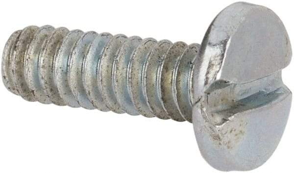Value Collection - #3-48 UNC, 5/16" Length Under Head Slotted Drive Machine Screw - Binding Head, Grade J82 Steel, Zinc-Plated Finish, Without Washer - Eagle Tool & Supply