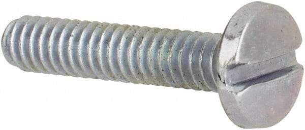 Value Collection - #3-48 UNC, 1/2" Length Under Head Slotted Drive Machine Screw - Binding Head, Grade J82 Steel, Zinc-Plated Finish, Without Washer - Eagle Tool & Supply