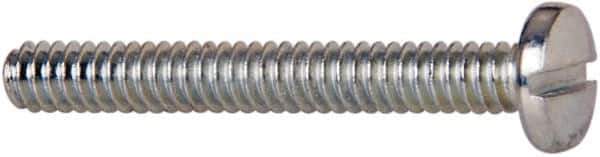 Value Collection - #4-40 UNC, 1/8" Length Under Head Slotted Drive Machine Screw - Binding Head, Grade J82 Steel, Zinc-Plated Finish, Without Washer - Eagle Tool & Supply