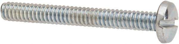 Value Collection - #4-40 UNC, 1" Length Under Head Slotted Drive Machine Screw - Binding Head, Grade J82 Steel, Zinc-Plated Finish, Without Washer - Eagle Tool & Supply