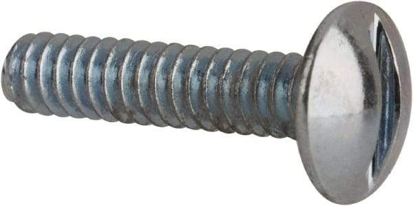 Value Collection - #4-40 UNC, 1/2" Length Under Head Slotted Drive Machine Screw - Truss Head, Grade J82 Steel, Zinc-Plated Finish, Without Washer - Eagle Tool & Supply