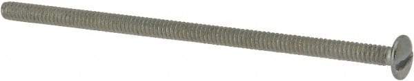 Value Collection - #6-32 UNC, 3" Length Under Head Slotted Drive Machine Screw - Truss Head, Grade J82 Steel, Zinc-Plated Finish, Without Washer - Eagle Tool & Supply