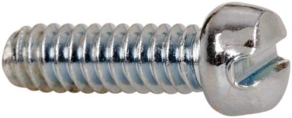 Value Collection - #3-48 UNC, 5/16" Length Under Head Slotted Drive Machine Screw - Fillister Head, Grade J82 Steel, Zinc-Plated Finish, Without Washer - Eagle Tool & Supply
