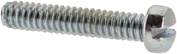 Value Collection - #3-48 UNC, 1/2" Length Under Head Slotted Drive Machine Screw - Fillister Head, Grade J82 Steel, Zinc-Plated Finish, Without Washer - Eagle Tool & Supply