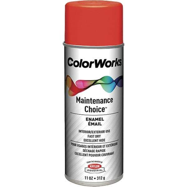 Krylon - Equipment Orange, Enamel Spray Paint - 15 to 18 Sq Ft per Can, 16 oz Container, Use on General Industrial Maintenance & Touch-up Work - Eagle Tool & Supply