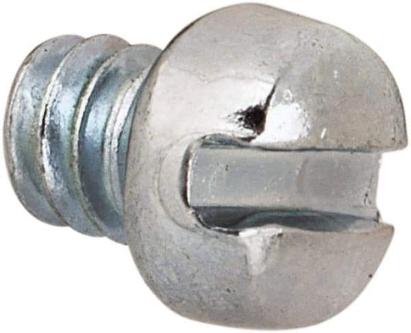 Value Collection - #4-40 UNC, 1/8" Length Under Head Slotted Drive Machine Screw - Fillister Head, Grade J82 Steel, Zinc-Plated Finish, Without Washer - Eagle Tool & Supply