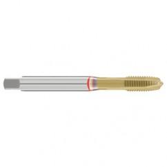 M14x1.5 6H 4-Flute Cobalt Red Ring Spiral Point Plug Tap-TiN - Eagle Tool & Supply