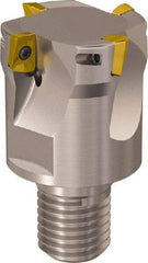 Seco - 50mm Cut Diam, 62mm Max Depth of Cut, 99mm OAL, Indexable Square Shoulder Helical End Mill - C6 Modular Connection, 90° Lead Angle, Through Coolant, Series R217.69 - Eagle Tool & Supply