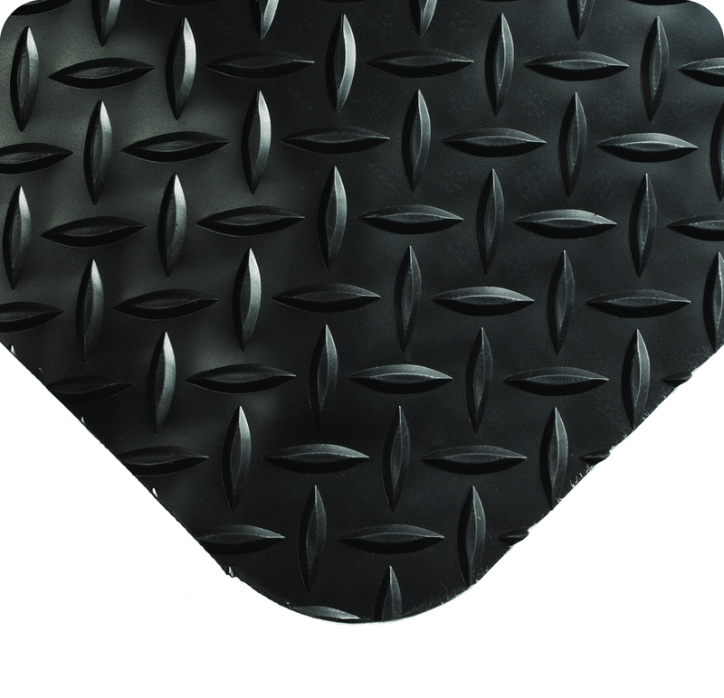 UltraSoft Diamond Plate Floor Mat - 3' x 5' x 15/16" Thick - (Black Diamond Plate) - Eagle Tool & Supply