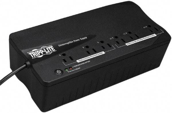 Tripp-Lite - 15 Amp, 350 VA, Flat Pack Mount Standby Backup Uninterruptible Power Supply - Backup 2-1/2 min with Full Load & 12 min with Half Load, 120 VAC Input & Output, 180 Watt Output, 1 Phases, 6 Outlets - Eagle Tool & Supply