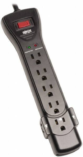 Tripp-Lite - 7 Outlets, 120 VAC15 Amps, 7' Cord, Power Outlet Strip - Floor, Keyhole Mount, 5-15 NEMA Configuration, 10.3" Strip - Eagle Tool & Supply