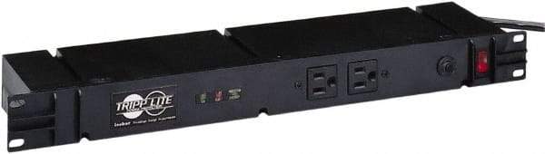 Tripp-Lite - 12 Outlets, 120 VAC15 Amps, 10' Cord, Power Outlet Strip - Floor, Keyhole Mount, 5-15 NEMA Configuration, 4" Strip - Eagle Tool & Supply