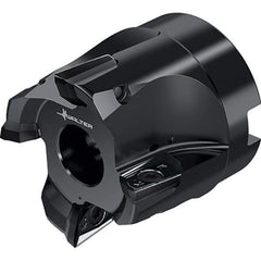 Walter - 5 Inserts, 76.2mm Cut Diam, 25.4mm Arbor Diam, Indexable Square-Shoulder Face Mill - 0° Lead Angle, 50.8mm High, Through Coolant, Series M2131-UB1 - Eagle Tool & Supply