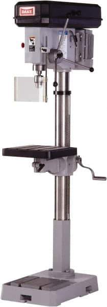 Dake - 18" Swing, Step Pulley Drill Press - 9 Speed, 2 hp, Single Phase - Eagle Tool & Supply