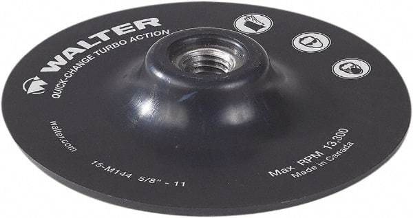 WALTER Surface Technologies - 7" Diam Quick-Change Disc Backing Pad - 8,600 RPM - Eagle Tool & Supply