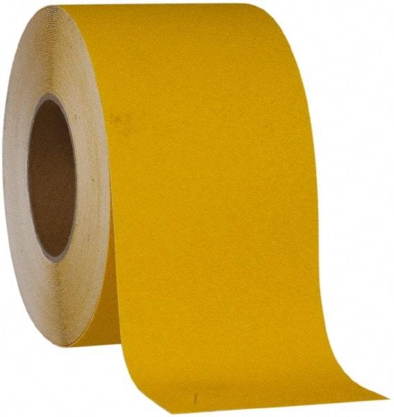 NMC - Yellow Solid Color Anti-Slip Vinyl Tape - 4" Wide x 60' Long x 0.02" Thick, General Traffic - Eagle Tool & Supply