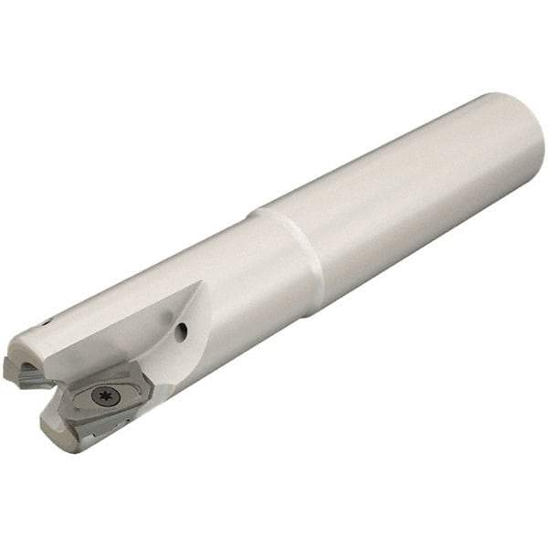 Iscar - 1-1/4" Cut Diam, 0.531" Max Depth of Cut, 1-1/4" Shank Diam, 5-1/2" OAL, Indexable Square Shoulder End Mill - HM90 AXCR 1505.. Inserts, Cylindrical Shank, 90° Lead Angle, Through Coolant, Series Helialu - Eagle Tool & Supply