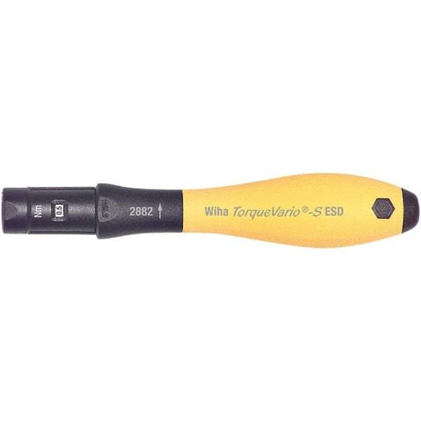 Wiha - 1 Piece, 15 to 80 In/oz, Adjustable Torque Limiting Screwdriver - 1/4" Drive - Eagle Tool & Supply
