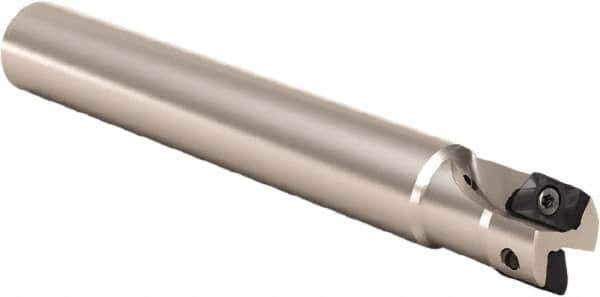 Seco - 25mm Cut Diam, 11mm Max Depth of Cut, 25mm Shank Diam, 170mm OAL, Indexable Square Shoulder End Mill - XO.. 1204 Inserts, Cylindrical Shank, 90° Lead Angle, Through Coolant, Series Super Turbo - Eagle Tool & Supply
