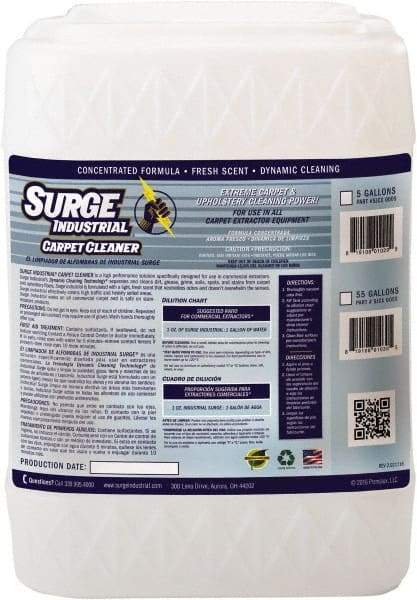Surge Industrial - 5 Gal Container Carpet Cleaner - Light Citrus Scent, Use on Carpet & Upholstery - Eagle Tool & Supply