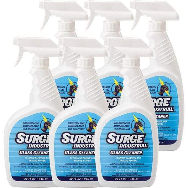 Surge Industrial - 32 oz Spray Bottle Light Citrus Glass Cleaner - Use on Glass - Eagle Tool & Supply