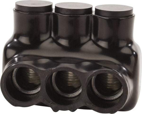 POLARIS nsi - 6 AWG, Class B & C Wire Compatible, Aluminum, Hex Split Bolt Connector - 3.52" OAL, 2.41" Base Width - Eagle Tool & Supply