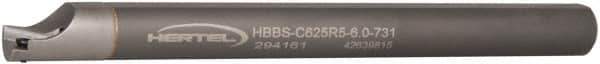 Hertel - 0.731" Min Bore Diam, 6" OAL, 5/8" Shank Diam, HBBS Indexable Boring Bar - 4-1/2" Max Bore Depth, TD.., TP.. Insert, Screw Holding Method - Eagle Tool & Supply